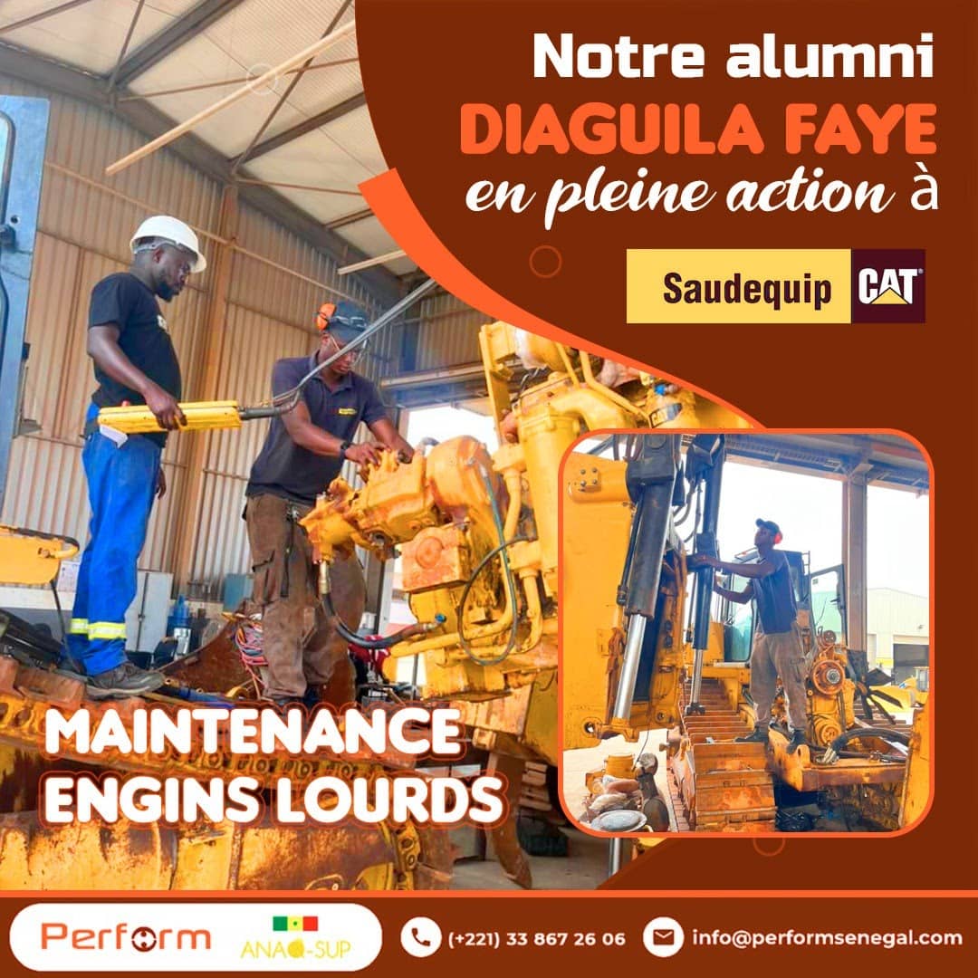 DIAGUILA FAYE, diplomé en CAP / BEP / BT / MVM, recruté à Saudequip caterpillar