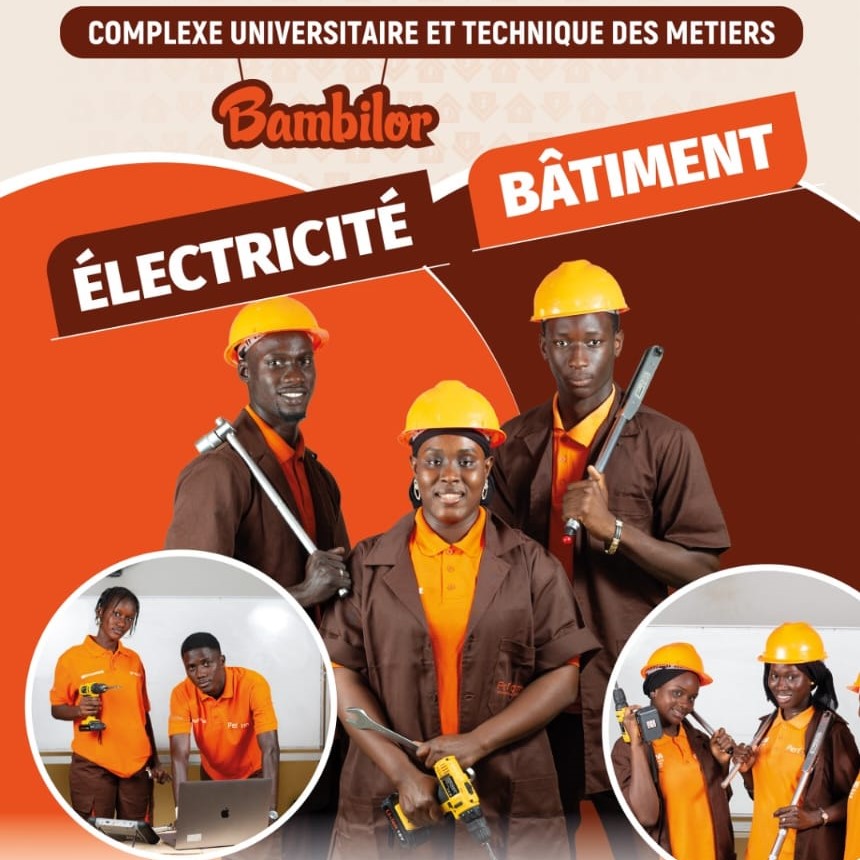 Nous lançons pour les CAP, BEP et BT les filières électricité et bâtiment à Perform Bambilor.